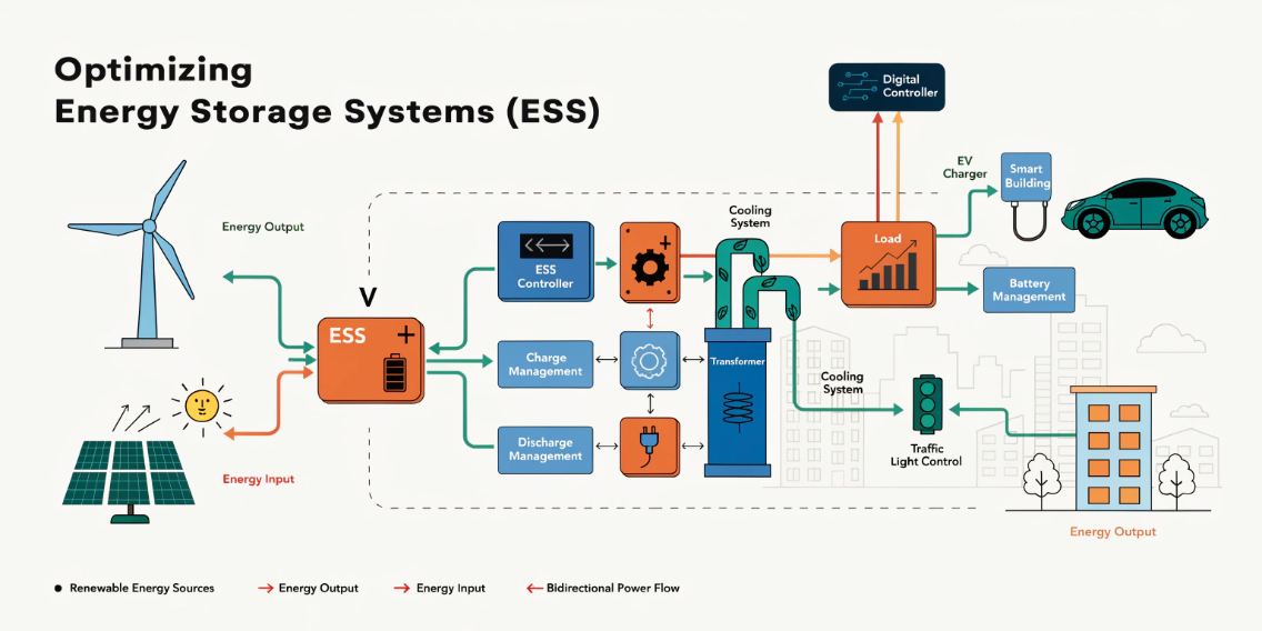 ESS Battery Banks inside temperature-controlled room